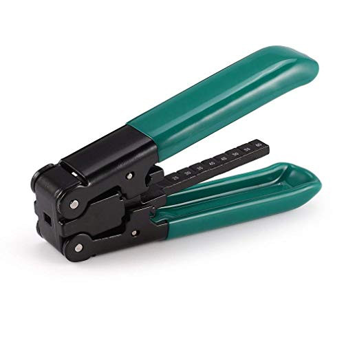 CATVSCOPE FTTH Fiber Optic Tool Wire Stripping Plier Splice Fiber Optic Tool Fibre Stripping Fiber Optic Cable Peel Stripper(Color?Black&Green)