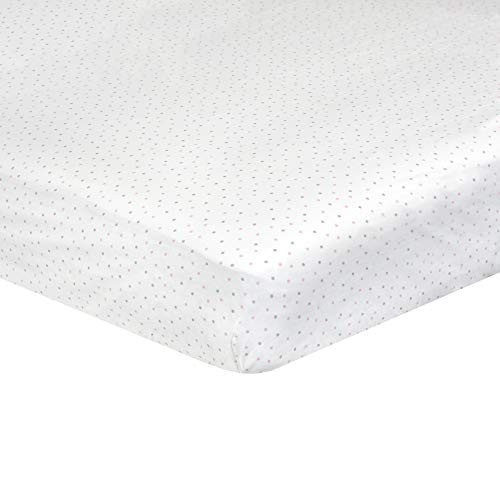 Just Born Dream Sateen Sheet, Grey, Pink dots, One Size