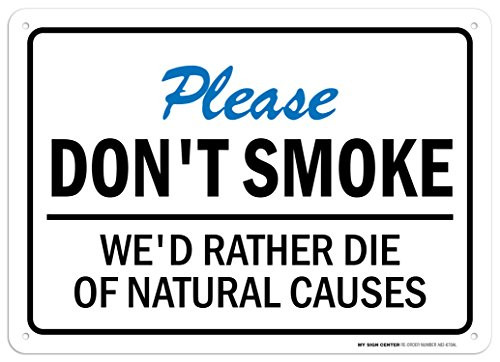 Please Dont Smoke Sign  10x14  040 Rust Free Aluminum  Made in USA  UV Protected and Weatherproof  A82678AL
