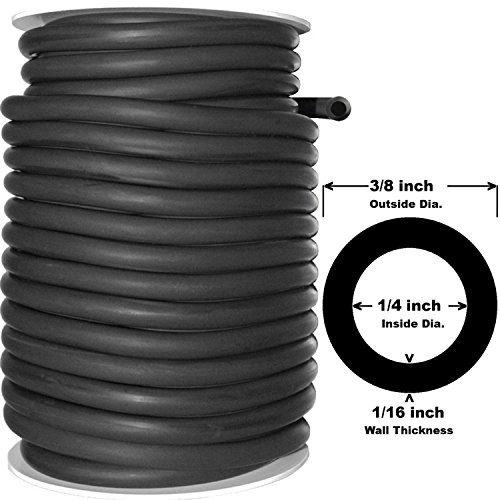 Spearit 50 Feet Black Rubber Latex Tubing 38 OD 14 ID 804B