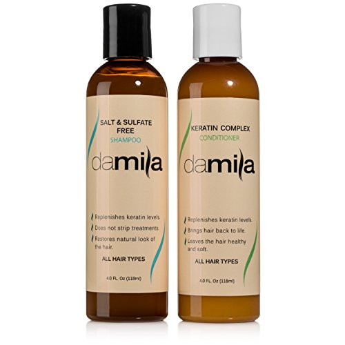 Damila Sulfate Salt Free Shampoo Conditioner Value Set Post Keratin Hair Treatment Professional Keratin Hair Care Treatment for All Hair Types Natural Nourishing Hair State 4 oz Damila Sulfate Salt Free Shampoo Conditioner Value Set Post Keratin Hair Treatment Professional Keratin Hair Care Treatment for All Hair Types Natural Nourishing Hair State 4 oz
