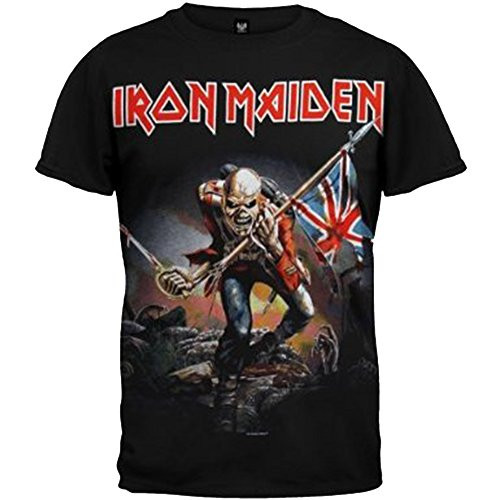 Global Iron Maiden  Trooper TShirtBlackXLarge