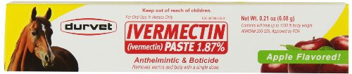 Durvet Ivermectin Dewormer Paste for Horses 6 Doses 021 oz