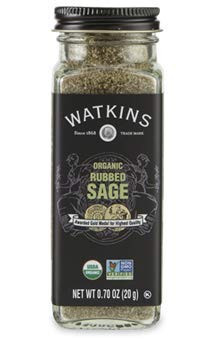 WATKINS SAGE Organic Rubbed Mediterranean Sage 070 oz Square Glass Bottle