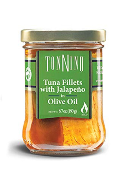 Tonnino Tuna Fillets Low Calorie and Gluten Free Yellowfin Jarred Premium Tuna with Jalapeno in Olive Oil 67 oz Pack of 6 Tonnino Tuna Fillets Low Calorie and Gluten Free Yellowfin Jarred Premium Tuna with Jalapeno in Olive Oil 67 oz Pack of 6