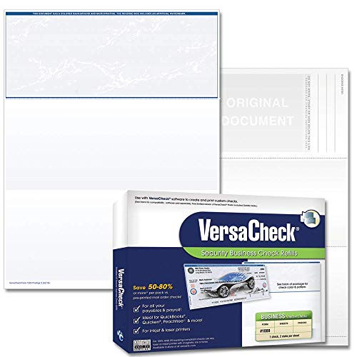 VersaCheck Security Business Check Refills Form 1000 Business Voucher  Blue  Prestige S  500 Sheets