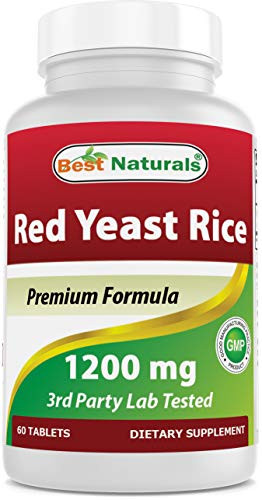 Best Naturals Red Yeast Rice 1200 Mg Tablet for Healthy Cholesterol Level 60 Count 817716015859