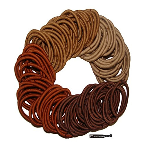 Kenz Laurenz 100 Hair Elastics Hair Ties No Crease Ouchless Ponytail Holders No Metal 4mm 100 Hair ElasticsBrown Ombre Kenz Laurenz 100 Hair Elastics Hair Ties No Crease Ouchless Ponytail Holders No Metal 4mm 100 Hair ElasticsBrown Ombre