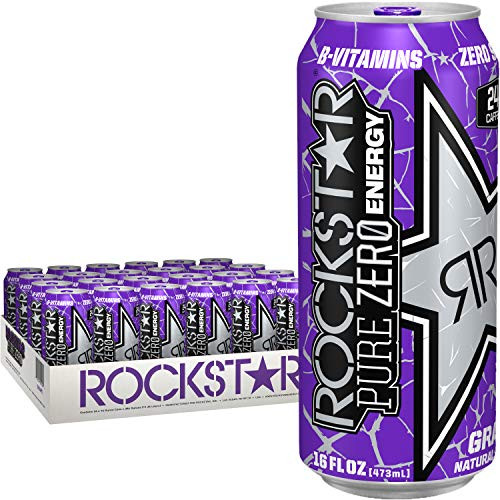 Rockstar Energy Drink Pure Zero Grape 24 Count Rockstar Energy Drink Pure Zero Grape 24 Count