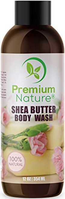 Shea Butter Moisturizing Body Wash  Made With Natural African Raw Shea Butter  Macadamia Ternifolia Seed Oil Rich in Vitamins A E and F Bath Soap For Women  Men Deep Moisture Daily Shower Gel