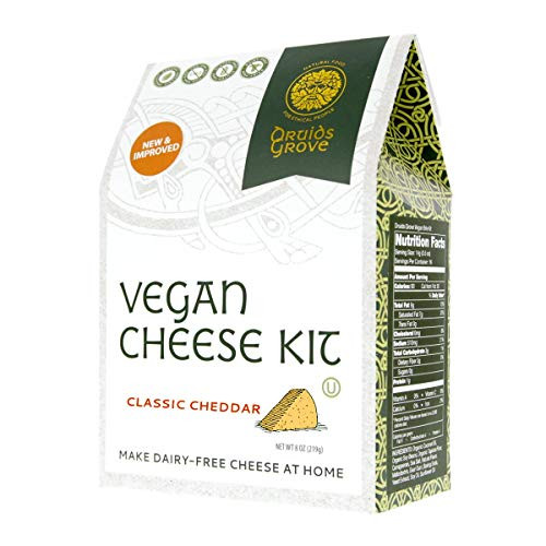 Druids Grove Vegan Cheddar Kit Nondairy Cheese ? Vegan ? NonGMO ? GlutenFree ? OU Kosher Certified