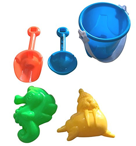 Children's Kid's Mini Beach Bucket Mold Toy Sandbox Tool Bucket Playset (Set of 2)