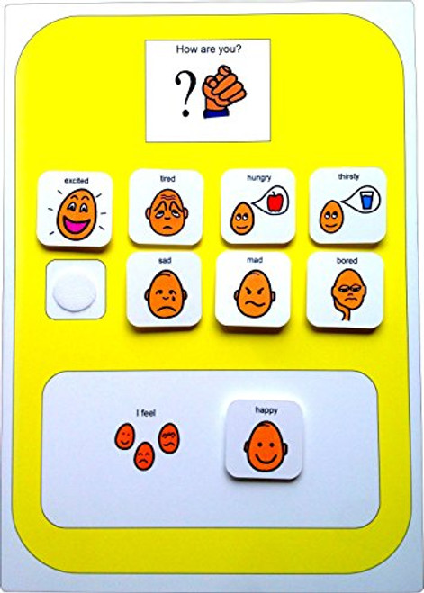 Autism Supplies And Developments A4 Plastic Visual ASD Emotion Board Picture Communication Symbols