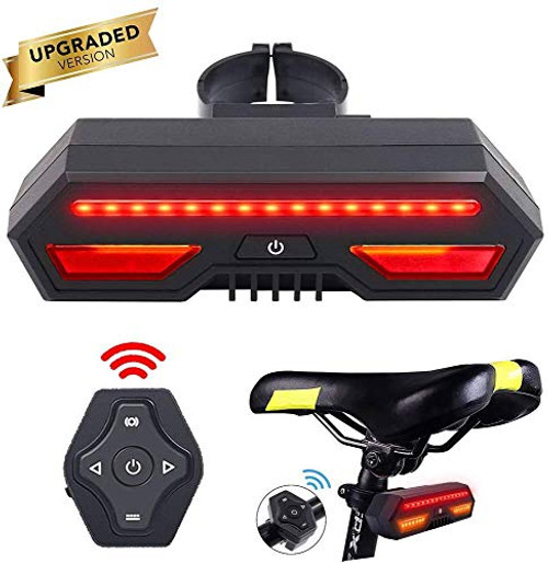 3T6B Bike Lights Rear LED Lights Bike Tail Turn Signal LightsWireless Remote Control USB Rechargeable Bicycle Taillight IPX4 Waterproof Flashing Tail Light for Mountain BikeCycling Safety