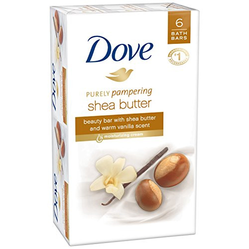 Dove Purely Pampering Beauty Bar Shea Butter 4 oz, 6 Bar