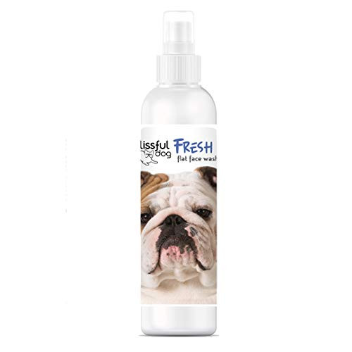 The Blissful Dog Fresh Flat Face Wash  Cleans Facial Folds and Wrinkles 4Ounce Bulldog White FFF4OZBULLDOG