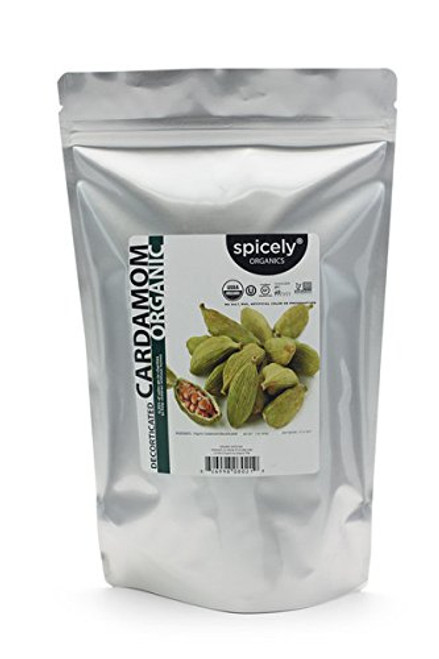 Spicely Organic Cardamom Decorticated 1 Lb Bag Certified Gluten Free Spicely Organic Cardamom Decorticated 1 Lb Bag Certified Gluten Free
