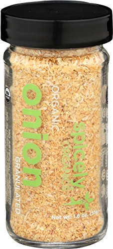 Spicely Organic Onion Granulates 180 Ounce Jar Certified Gluten Free
