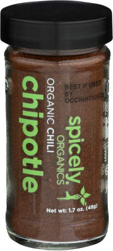 Spicely Organic Chili Chipotle Powder 170 Ounce Jar Certified Gluten Free