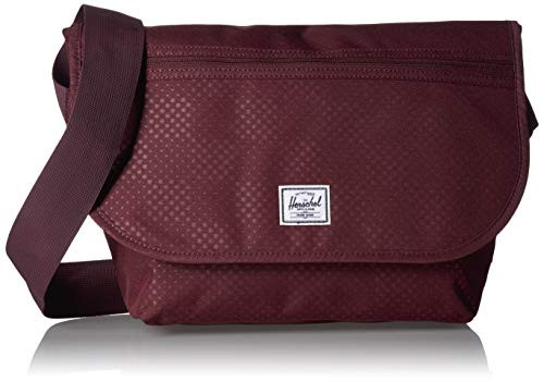 Herschel Grade Messenger Bag Plum Dot Check MidVolume