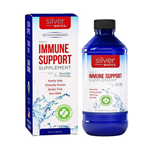 American Biotech Labs  Silver Biotics  Daily Immune Support Supplement with SilverSol Technology  16 fl oz