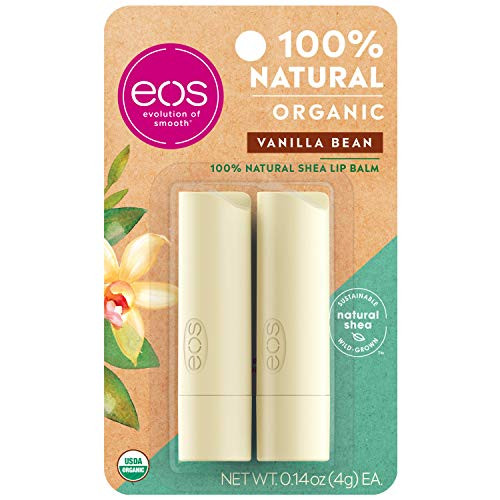 eos USDA Organic Lip Balm Vanilla Bean Lip Care to Moisturize Dry Lips 100 Natural and Gluten Free Long Lasting Hydration 014 oz 2 Pack eos USDA Organic Lip Balm Vanilla Bean Lip Care to Moisturize Dry Lips 100 Natural and Gluten Free Long Lasting Hydration 014 oz 2 Pack