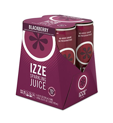 IZZE Sparkling Juice Blackberry 84 oz Cans 4 Count