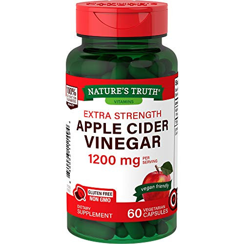 Apple Cider Vinegar Capsules 1200mg  60 Veggie Pills  Extra Strength  Vegan Vegetarian NonGMO Gluten Free  by Natures Truth