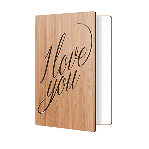 I Love You Card, Valentines Day Card Handmade with Real Wood, This Wooden Greeting Card is A Great Anniversary Card for Husband Or Wife I Love You Card, Valentines Day Card Handmade with Real Wood, This Wooden Greeting Card is A Great Anniversary Card for Husband Or Wife