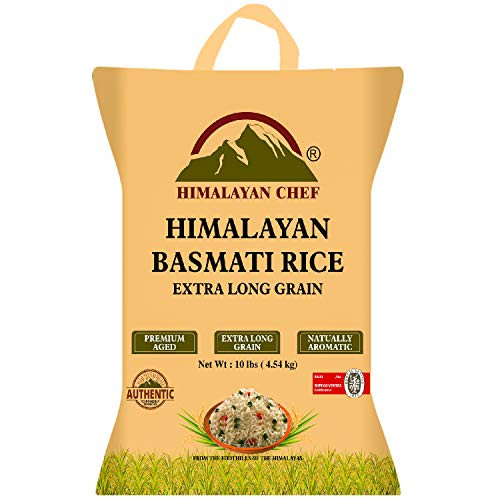 Himalayan Chef Basmati Rice Extra Long Grain Aromatic Authentic Rice 10 Lb
