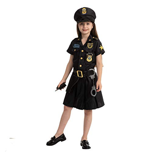 Spooktacular Creations Child Girl Police Costume Small 57 yr Black
