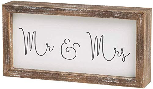 Collins Painting Mr  Mrs Rustic WoodFramed Box Sign