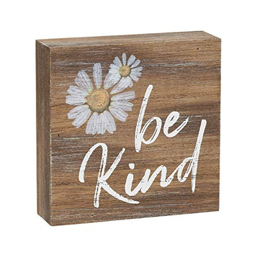 Collins Painting Be Kind Inspirational Wood Grain Mini Block Sign 35