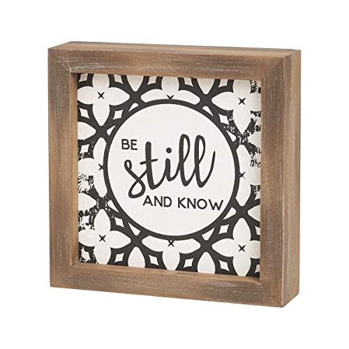 Collins Painting Sentimental WoodFramed Block Sign Be Still and Know