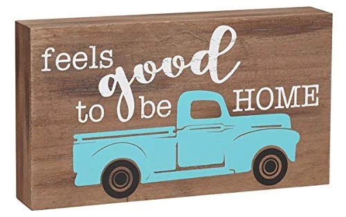 Rustic Pickup Truck Wood Box Sign Good to be Home