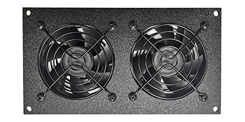 Coolerguys Programmable Thermostat Cooling Kits for Cabinets AV and Components Metal Dual 80mm