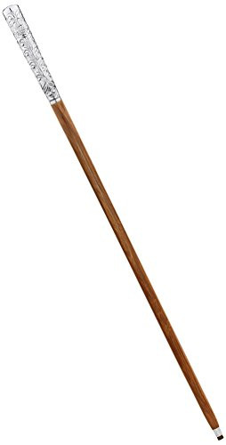 Design Toscano Empress Collection Dandy Fellow Chrome Solid Hardwood Walking Stick