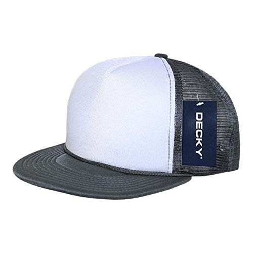 DECKY 224CHA Two Tone Flat Bill Foam Caps Charcoal