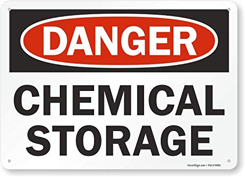 SmartSign Danger  Chemical Storage Sign  10 x 14 Aluminum SmartSign Danger  Chemical Storage Sign  10 x 14 Aluminum