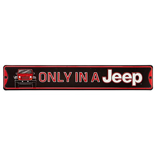 Open Road Brands Only in A Jeep Embossed Metal Street Sign