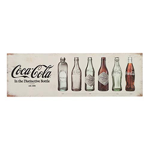 Open Road Brands CocaCola Vintage Retro Soda Bottle Evolution Metal Tin Sign  CocaCola Officially Licensed Product  Perfect Size for Home Decor