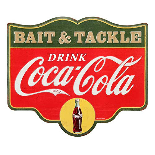 Open Road Brands CocaCola Bait and Tackle Vintage Tin Metal Wall Art  an Officially Licensed Product Great Addition to Add What You Love to Your HomeGarage Decor