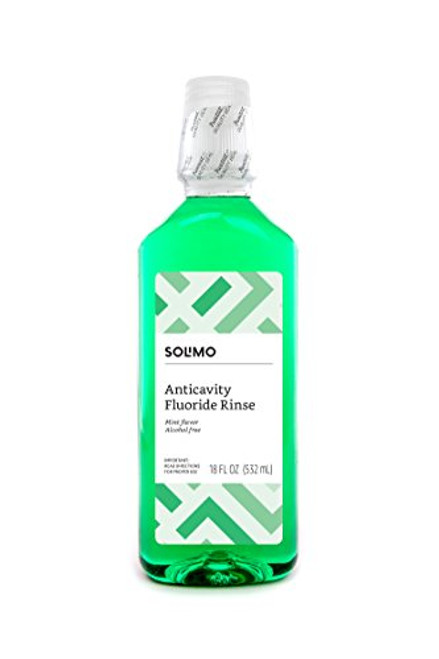 Amazon Brand Solimo Anticavity Fluoride Rinse Alcohol Free Mint 18 Fluid Ounces Pack of 1 Amazon Brand Solimo Anticavity Fluoride Rinse Alcohol Free Mint 18 Fluid Ounces Pack of 1