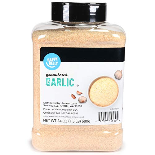 Amazon Brand  Happy Belly Granulated Garlic 24 Ounces