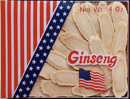 American Ginseng From Wisconsin Ginseng Root  Ginseng Slice  Ginseng Tea 4 Ounce Extra Large Slices