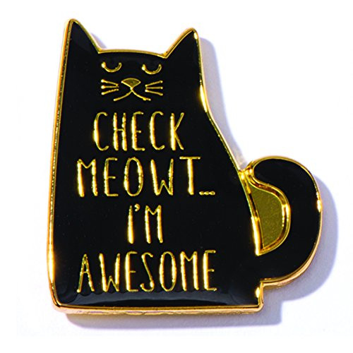 TCDesignerProducts Check Meowt Im Awesome Appreciation Award Pins 12 Pins