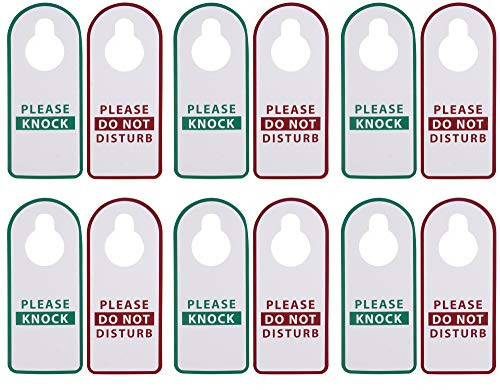 Do Not Disturb Sign  12Pack Do Not Disturb Please Knock Door Hanger Double Sided Plastic Door Knob Hanger for Privacy Ideal for Home Hotel Rooms BB 35 x 98 in