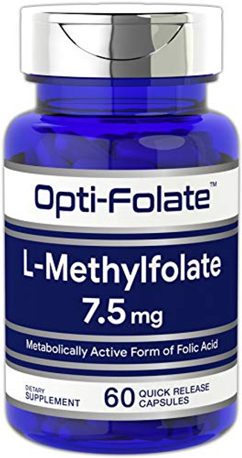 L Methylfolate 75 mg 60 Capsules Optimized and Activated NonGMO Gluten Free Methyl Folate 5MTHF by OptiFolate L Methylfolate 75 mg 60 Capsules Optimized and Activated NonGMO Gluten Free Methyl Folate 5MTHF by OptiFolate