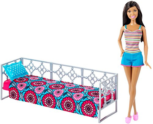 Barbie Doll & Bedroom Playset, Brunette