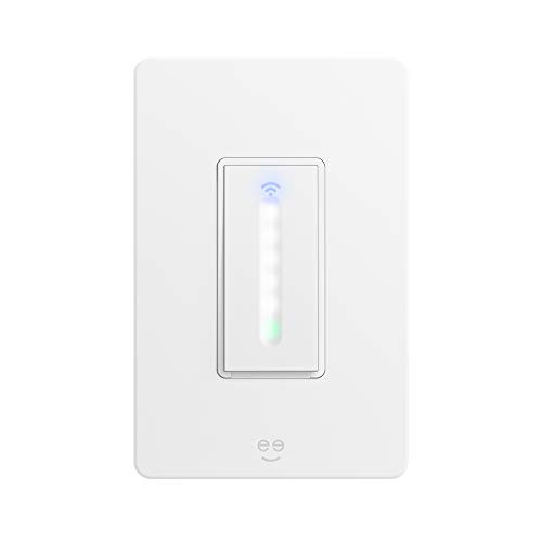 Geeni TAPDIM Smart Light Switch White 1 Switch  No Hub Required  Requires Neutral Wire  Smart Dimmer Switch Compatible with Alexa Google Assistant  Microsoft Cortana Requires 24 GHz WiFi